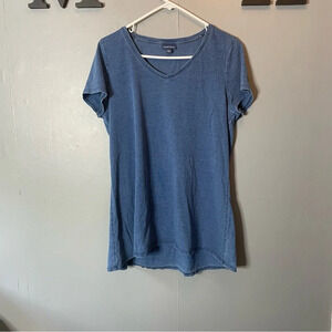 I.Jill Indigo Heathered navy short sleeve tshirt dress women’s size medium